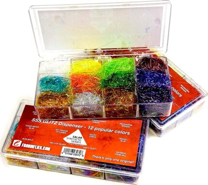 FrodinFlies SSS Glitz Dubbing Dispenser - 12 Colour Set